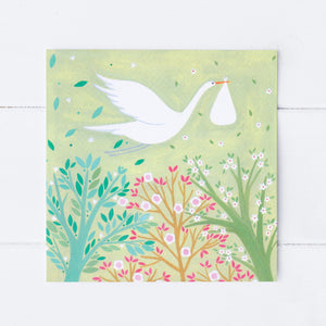 New Baby Stork Greeting Card
