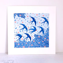 Load image into Gallery viewer, Swallows Art Print