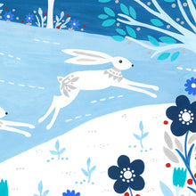 Load image into Gallery viewer, Snowy Night Hares Art Print