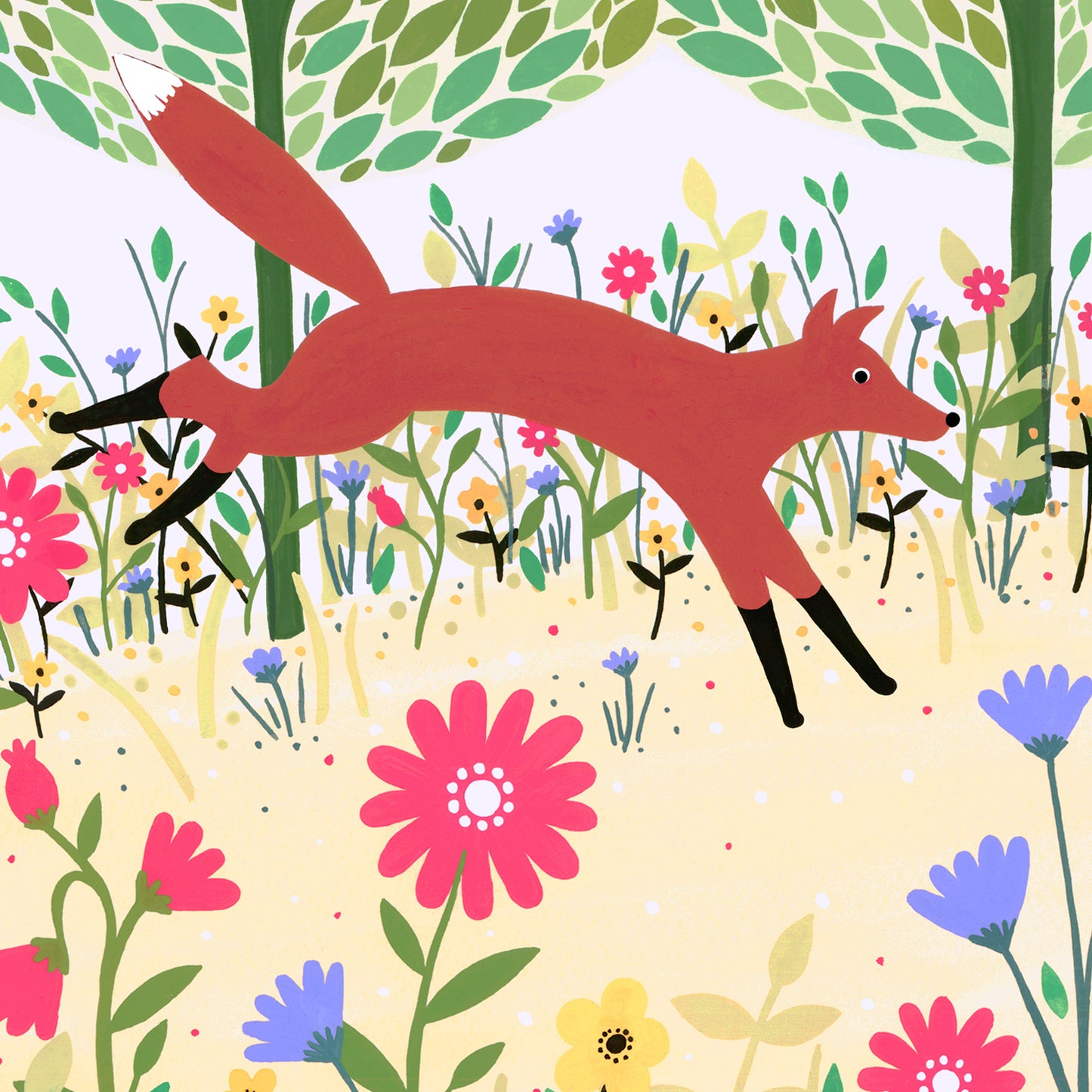 Summer Foxes Art Print