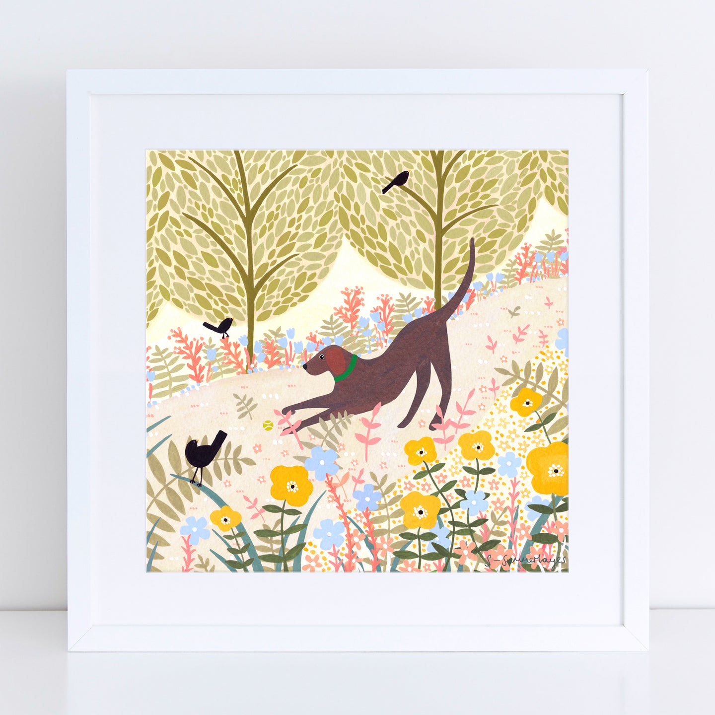 Summer Labrador Art Print