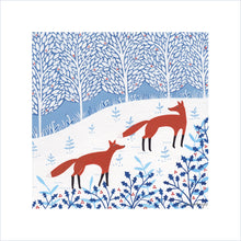 Load image into Gallery viewer, Winter Foxes Art Print