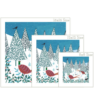 Winter Pheasants Art Print