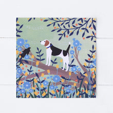 Load image into Gallery viewer, Beagle on Branch Greeting Card