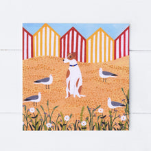 Load image into Gallery viewer, Fox Terrier at the Beach Greeting Card