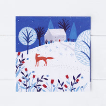 Load image into Gallery viewer, Winter Fox Cottage Greeting Card